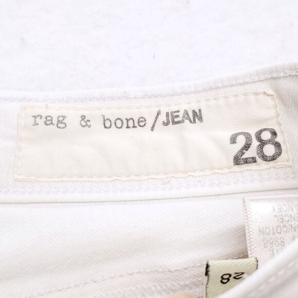 Rag & Bone Button Casual Light Wash Denim Jeans Womens Size 28 White - Picture 3 of 8